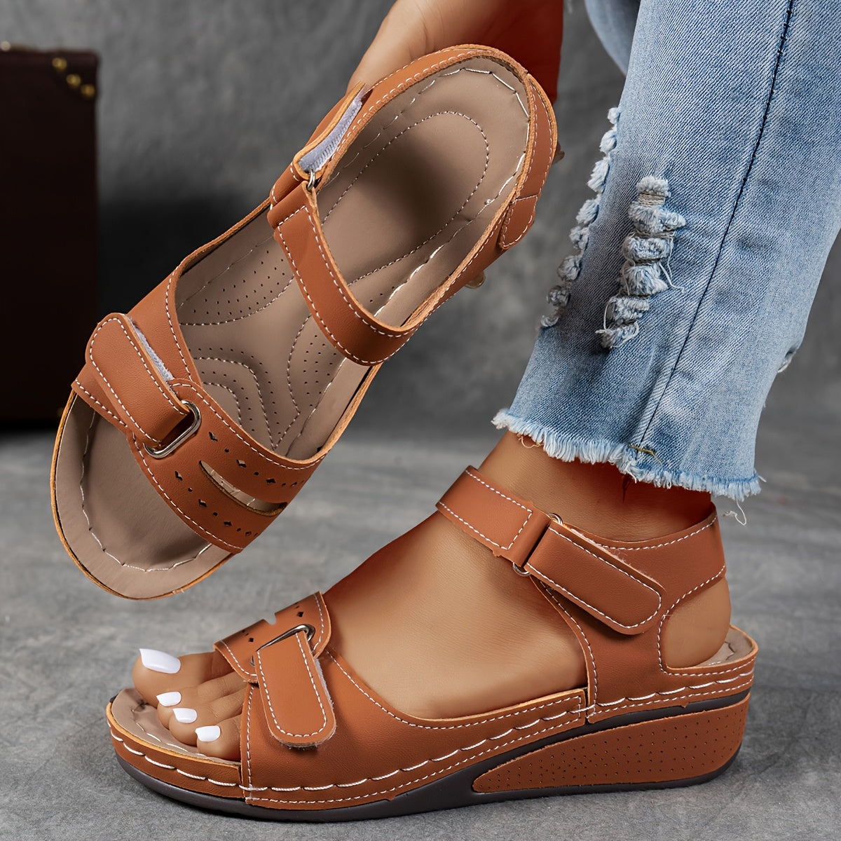 BENFIERI™ | Aldona - Ortopediska sandaler med kilklack