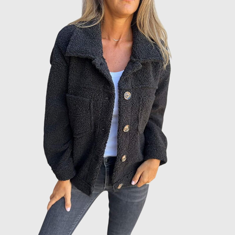 Annika | Mjuk teddyjacka för hösten