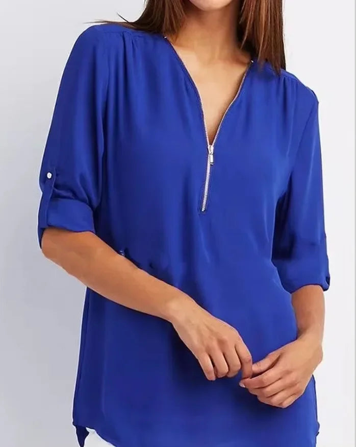 BENFIERI™ | Ronja – Elegant topp med dragkedja