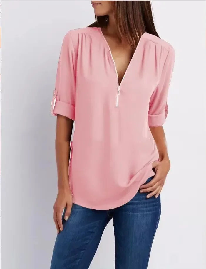 BENFIERI™ | Ronja – Elegant topp med dragkedja