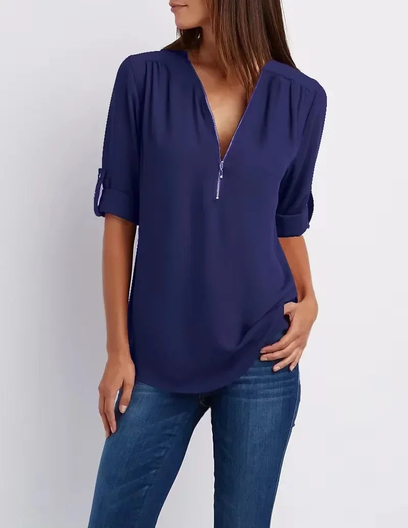 BENFIERI™ | Ronja – Elegant topp med dragkedja