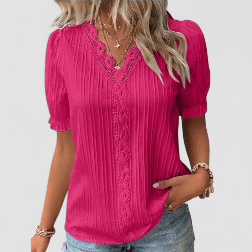 BENFIERI™ | Mira – Feminin topp med spetsdetaljer