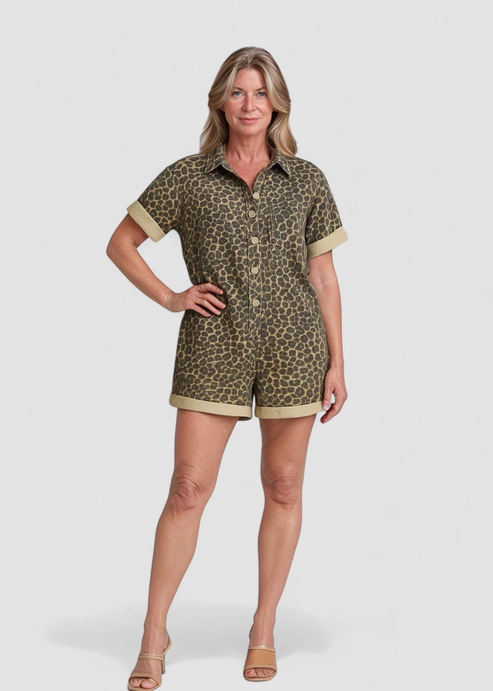 BENFIERI™ | Skjortklänning med leopardprint