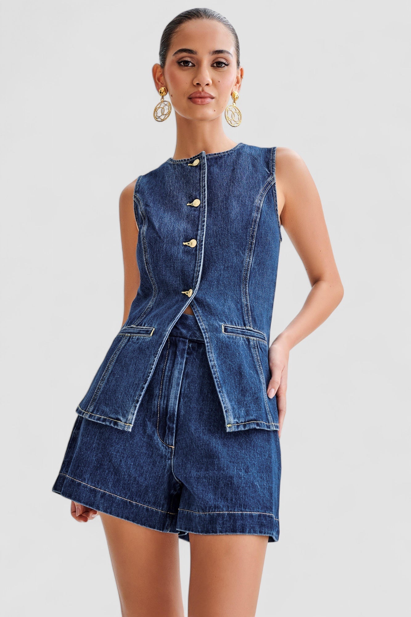 BENFIERI™ | Trendigt denimset med knappar