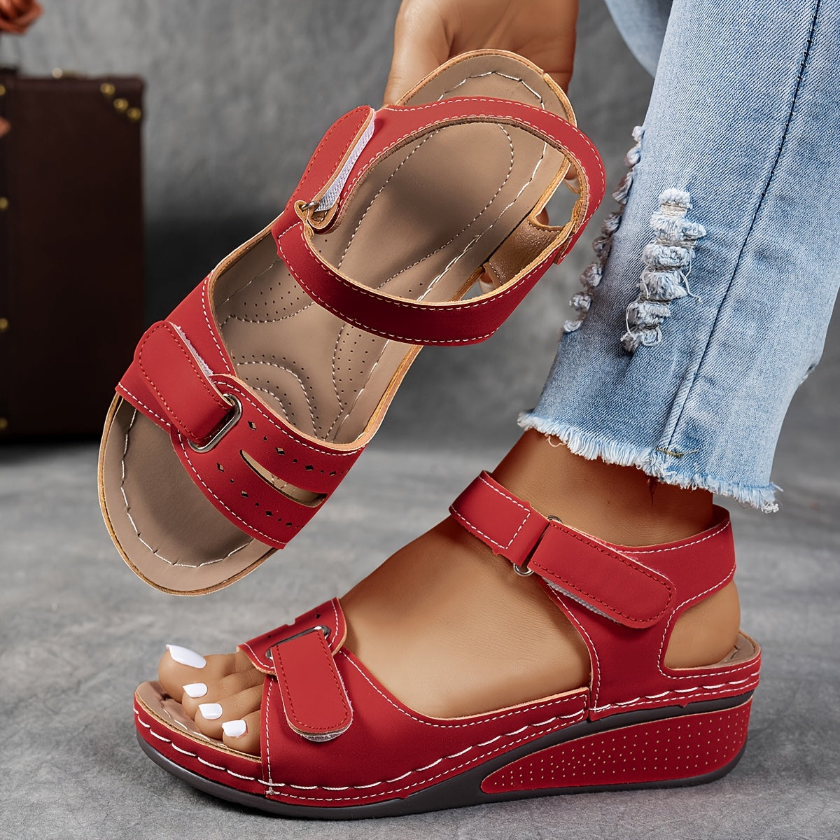 BENFIERI™ | Aldona - Ortopediska sandaler med kilklack