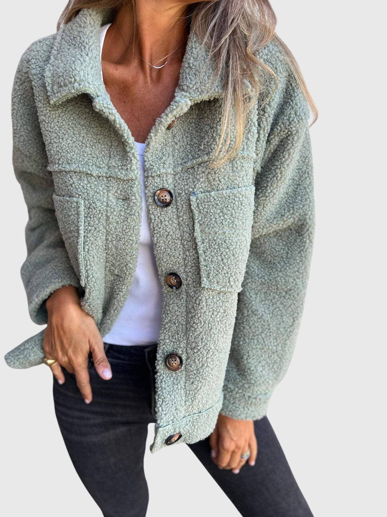 Annika | Mjuk teddyjacka för hösten