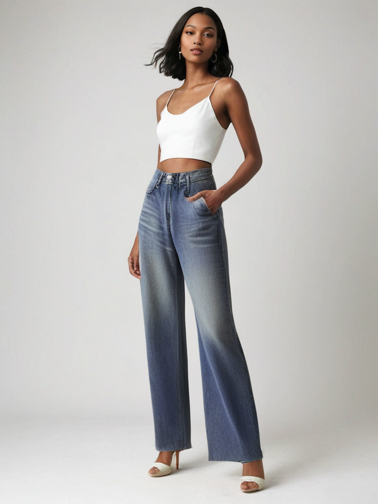 BENFIERI™ | Jean Large Effet Usé