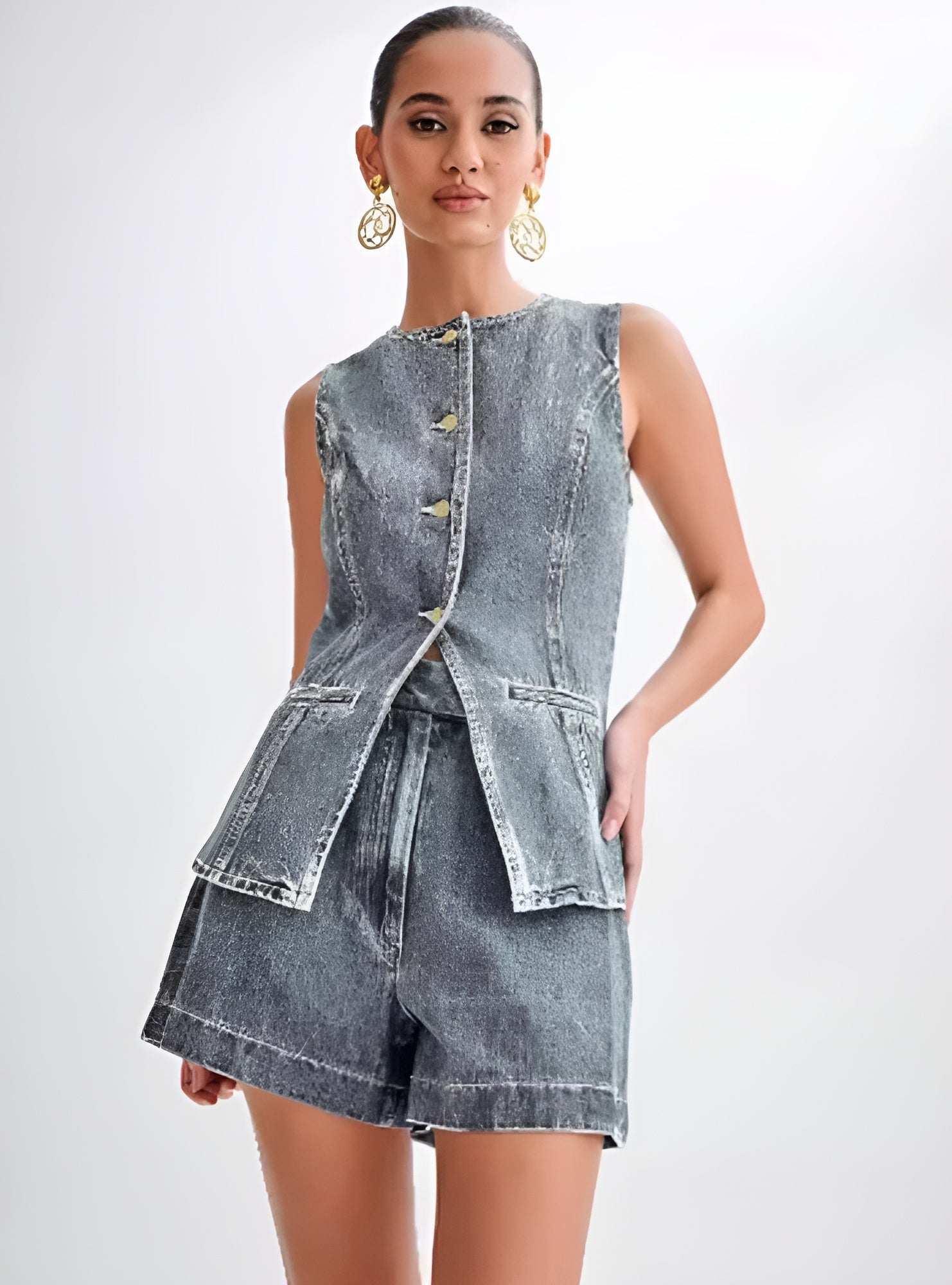 BENFIERI™ | Trendigt denimset med knappar