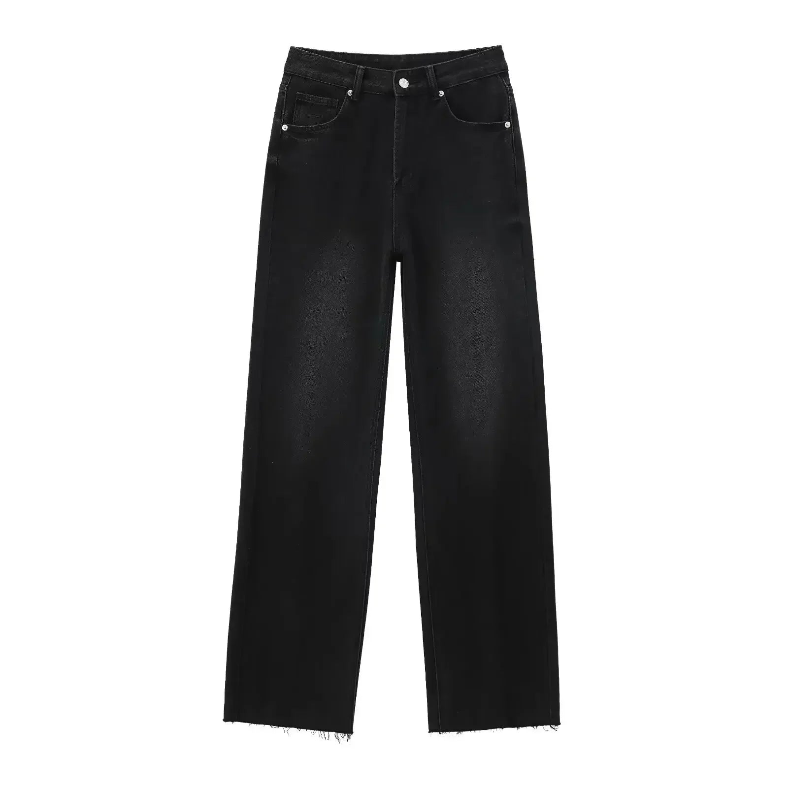 BENFIERI™ | Elegant Svart Jeans med Rå Finish