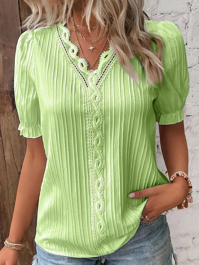 BENFIERI™ | Mira – Feminin topp med spetsdetaljer