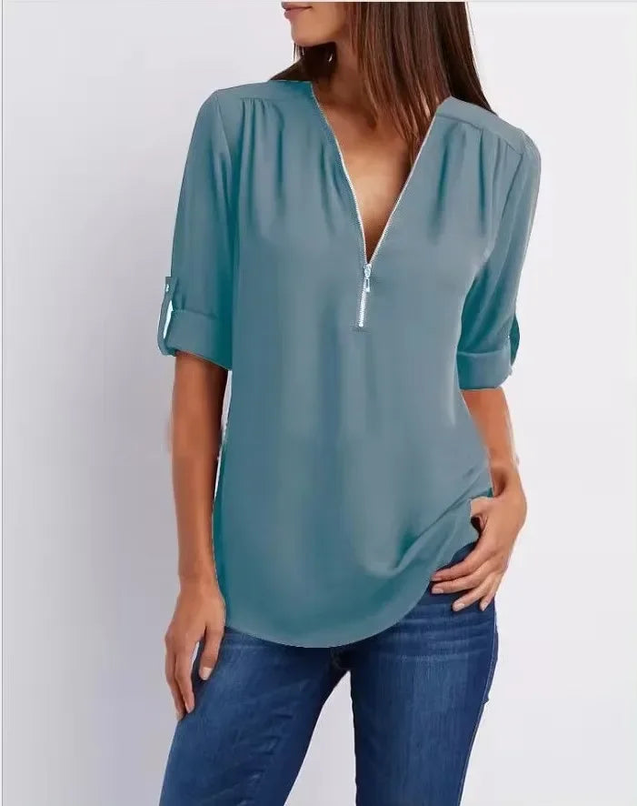 BENFIERI™ | Ronja – Elegant topp med dragkedja