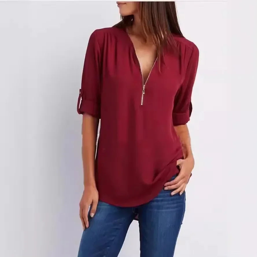 BENFIERI™ | Ronja – Elegant topp med dragkedja