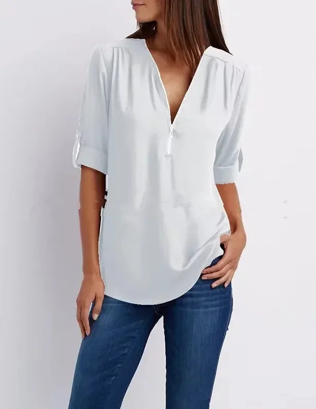 BENFIERI™ | Ronja – Elegant topp med dragkedja