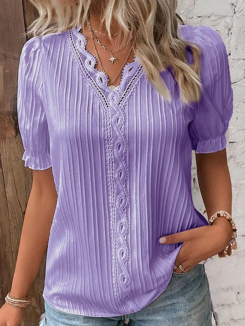 BENFIERI™ | Mira – Feminin topp med spetsdetaljer