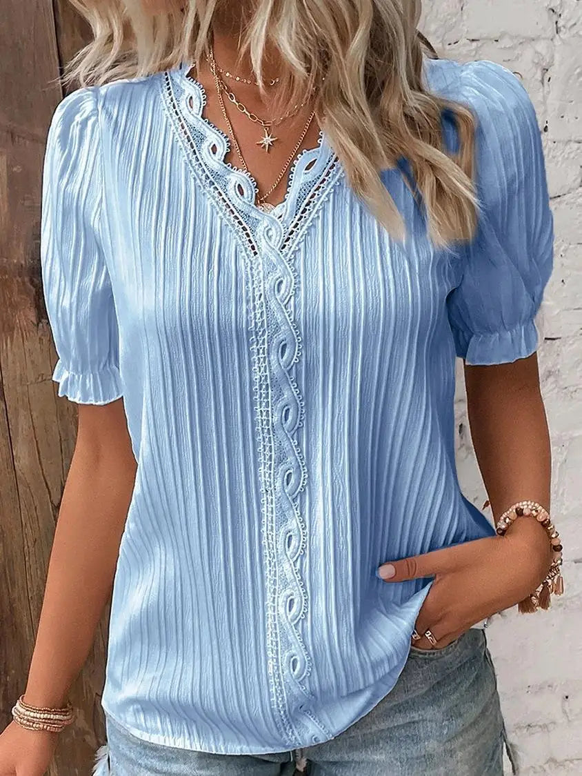 BENFIERI™ | Mira – Feminin topp med spetsdetaljer