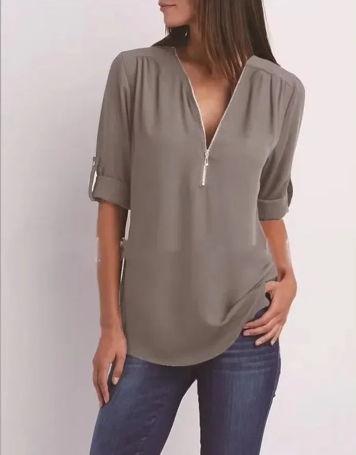 BENFIERI™ | Ronja – Elegant topp med dragkedja