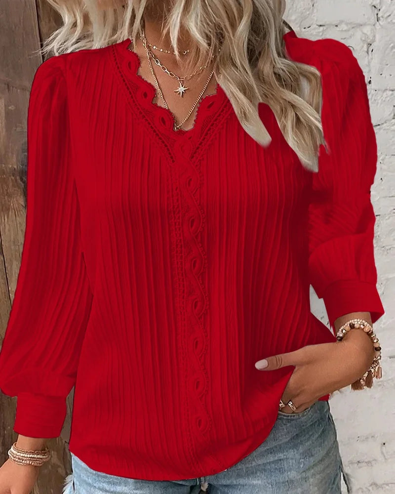BENFIERI™ | Mira – Feminin topp med spetsdetaljer