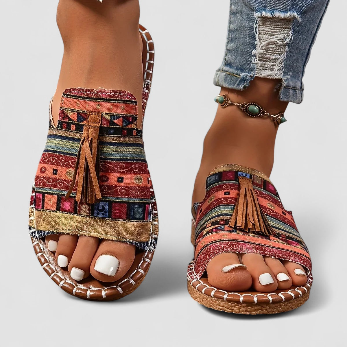 BENFIERI™ | Leena - Bekväma och Platta Ortopediska Sandaler