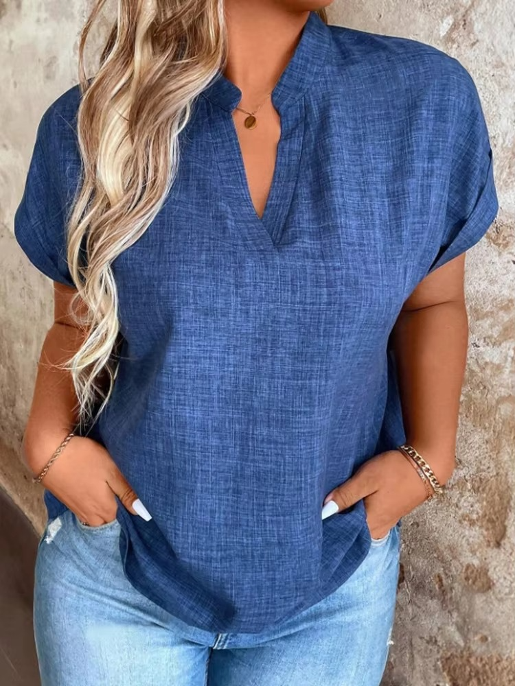 BENFIERI™ | Elinor – Topp med mjukt fall och avslappnad v-ringning