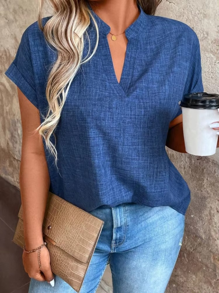 BENFIERI™ | Elinor – Topp med mjukt fall och avslappnad v-ringning