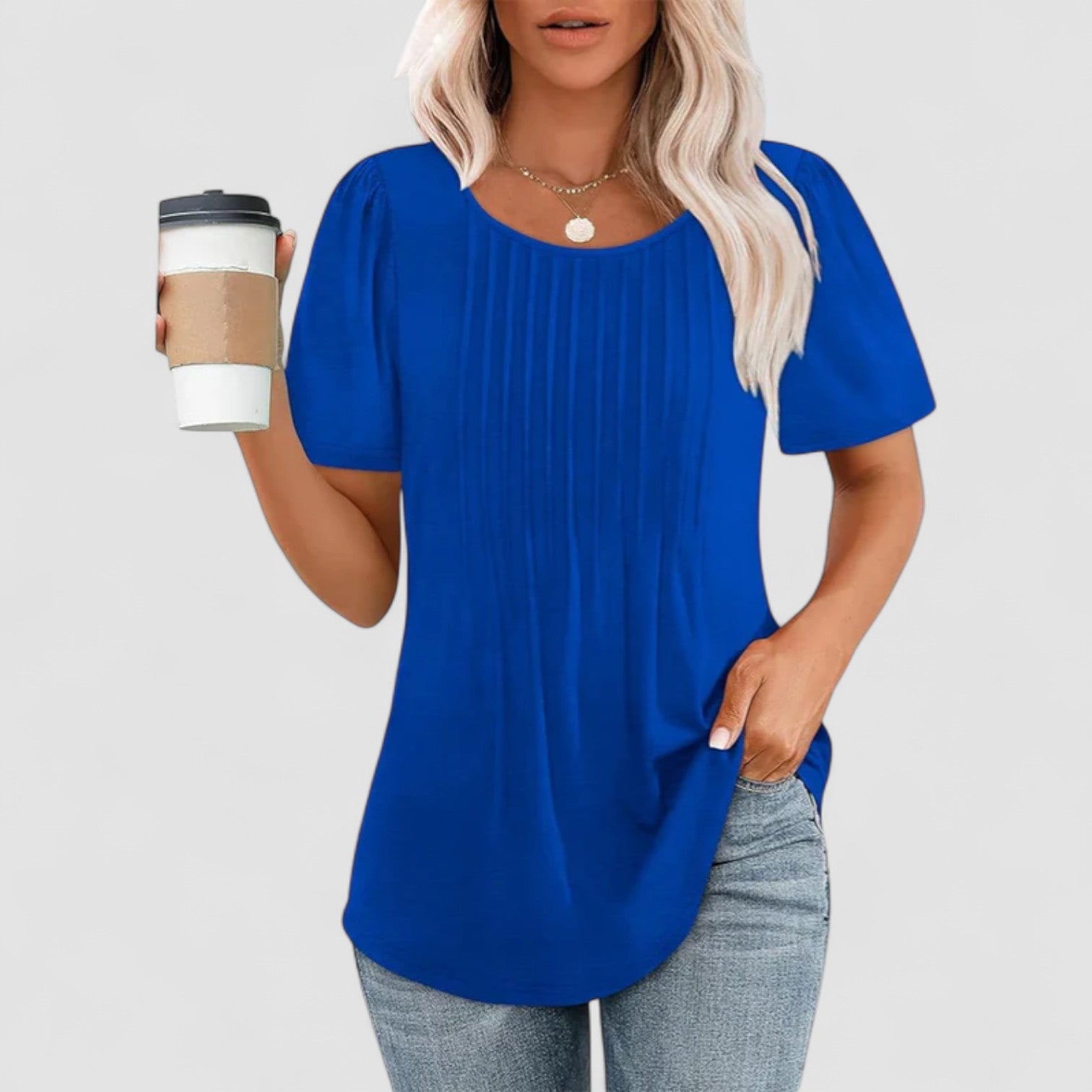 BENFIERI™ | Linna – Långärmad blus i mjuk viskos