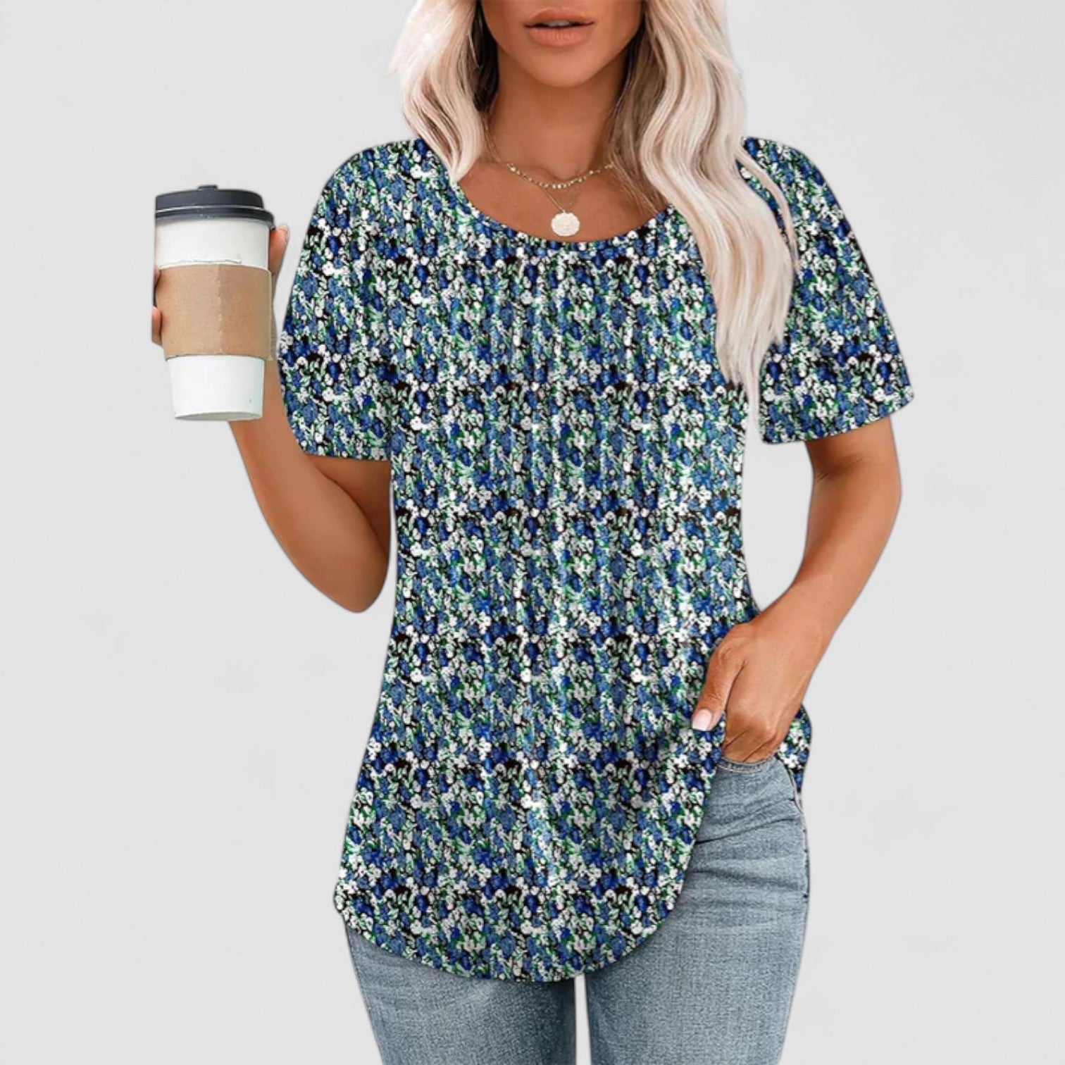 BENFIERI™ | Linna – Långärmad blus i mjuk viskos