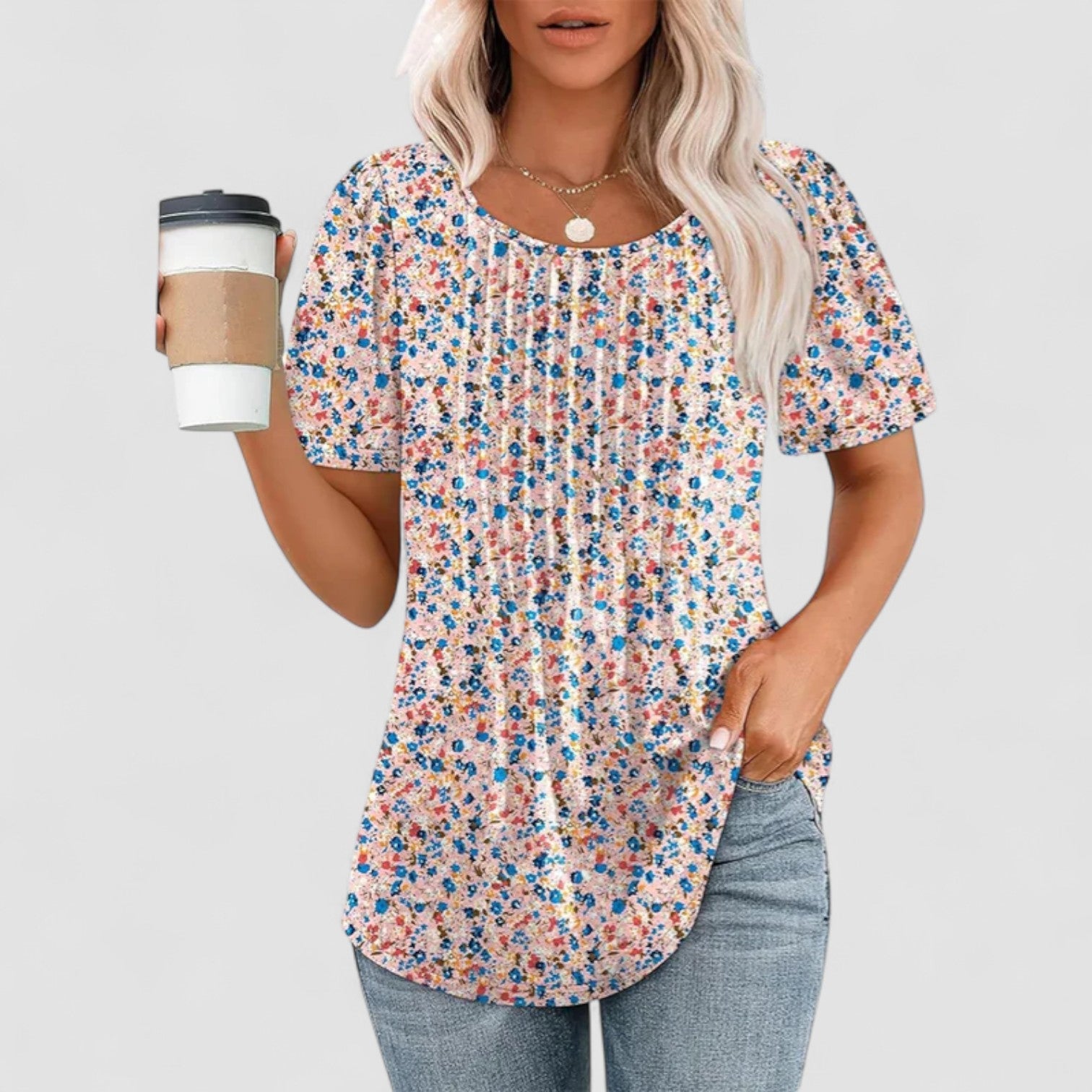 BENFIERI™ | Linna – Långärmad blus i mjuk viskos