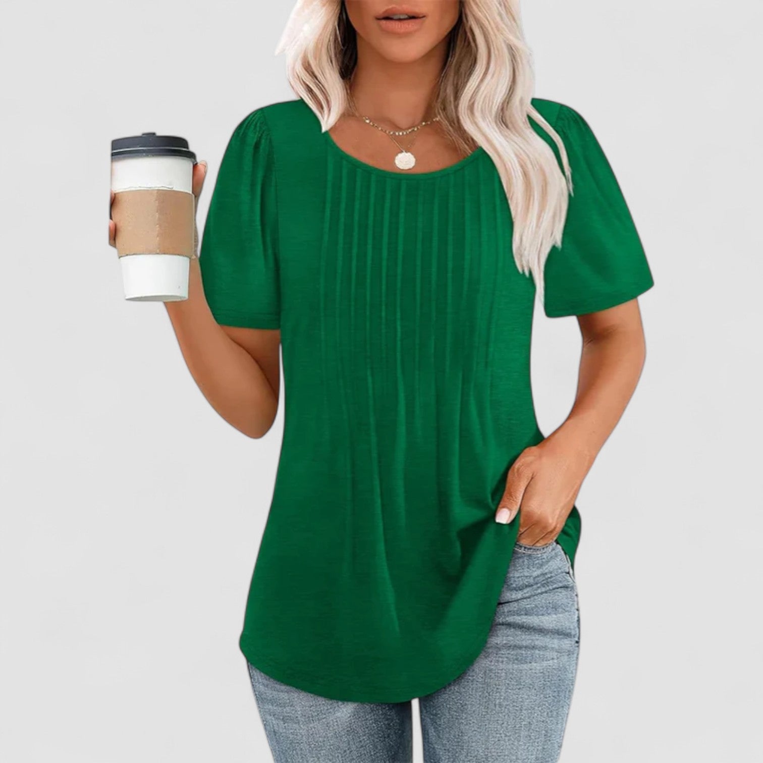 BENFIERI™ | Linna – Långärmad blus i mjuk viskos