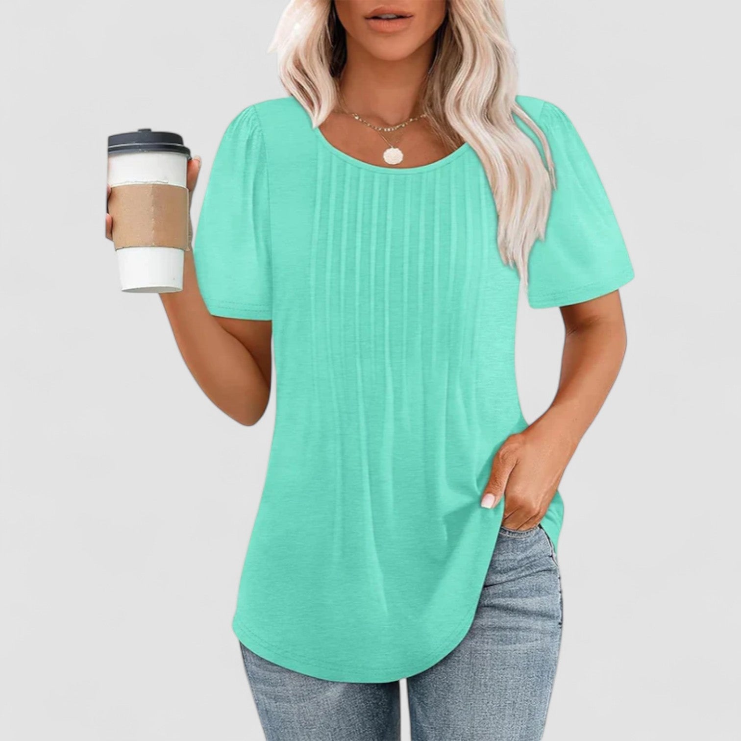 BENFIERI™ | Linna – Långärmad blus i mjuk viskos