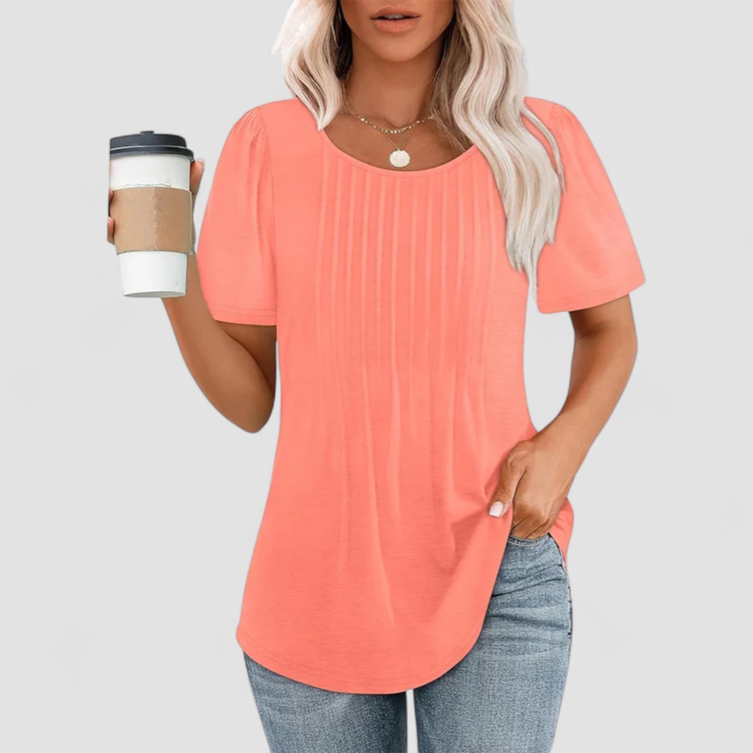 BENFIERI™ | Linna – Långärmad blus i mjuk viskos